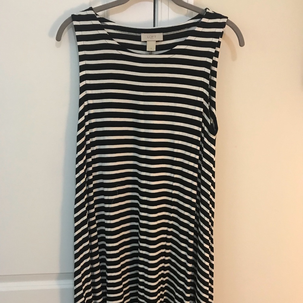 Striped T-shirt dress. NEVER WORN